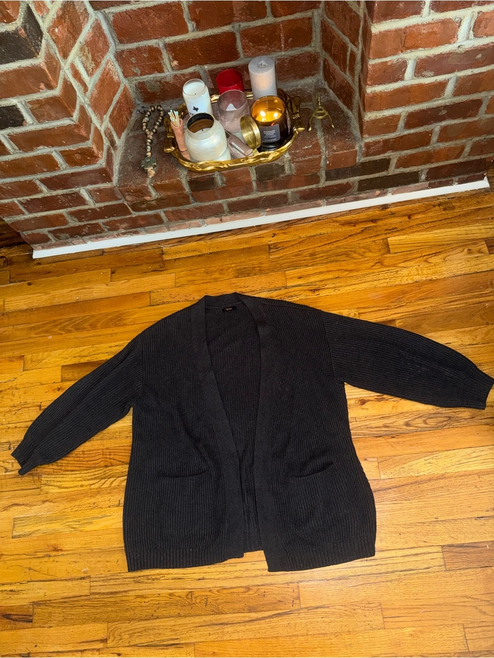 Quince 100% Organic Cotton Oversized Cardigan Charcoal Grey